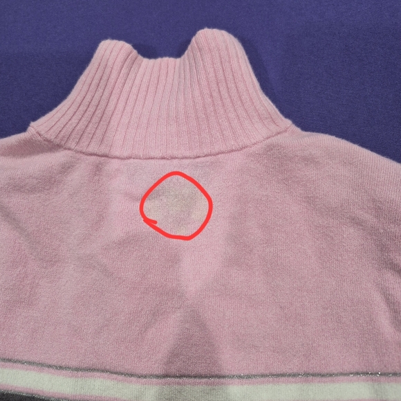 Bebe Sport Logo Light Pink/Taupe Turtle Neck Sweater - XS/Petites. - Picture 6 of 6